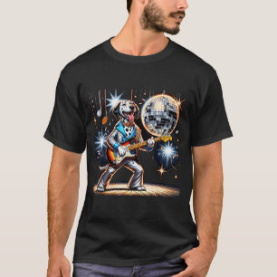 Disco Ball Guitar Dalmatian Dog Men Women Kids T-Shirt