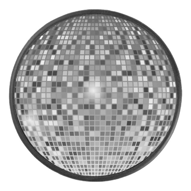 Disco Ball Hockey Puck (Front)