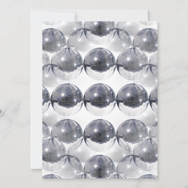 disco ball invitations (Front)