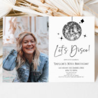 Disco Ball Let's Disco Custom Photo Birthday Party