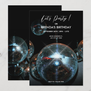 Disco ball Ligts Party  Invitation