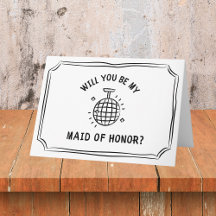 Disco Ball Maid of Honour Proposal | Fun & Trendy