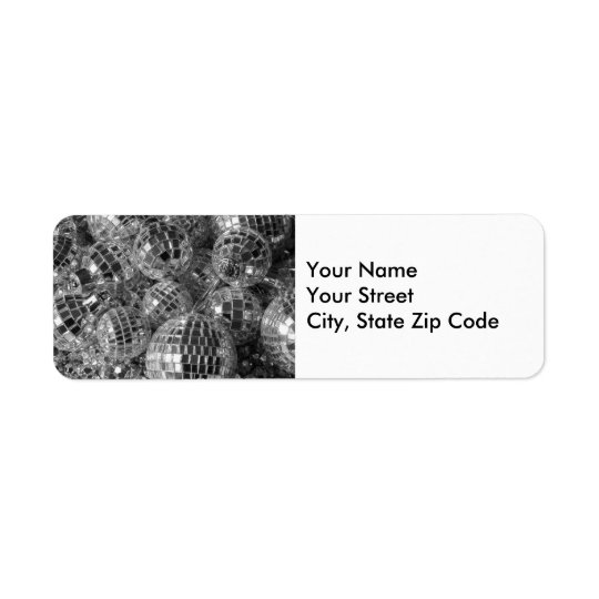 Disco Ball Ornaments return address label