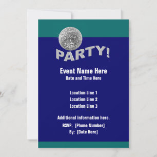 Disco Ball Party Invitations