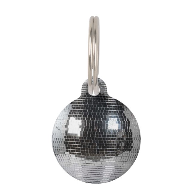 disco ball pet tag (Front)