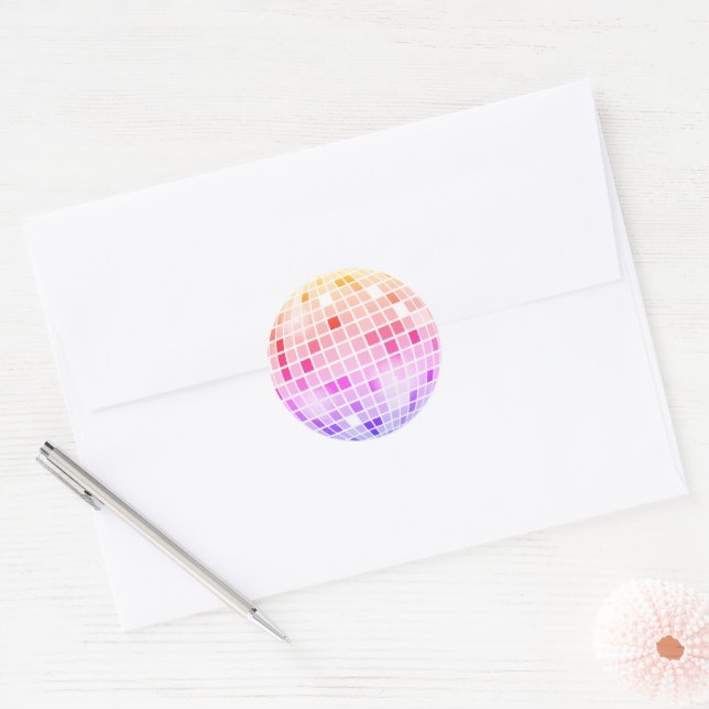Disco Ball Retro 70s Colourful Envelope Seal (Envelope)