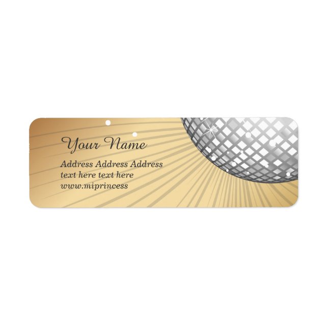 Disco ball, Return Address Labels (Front)