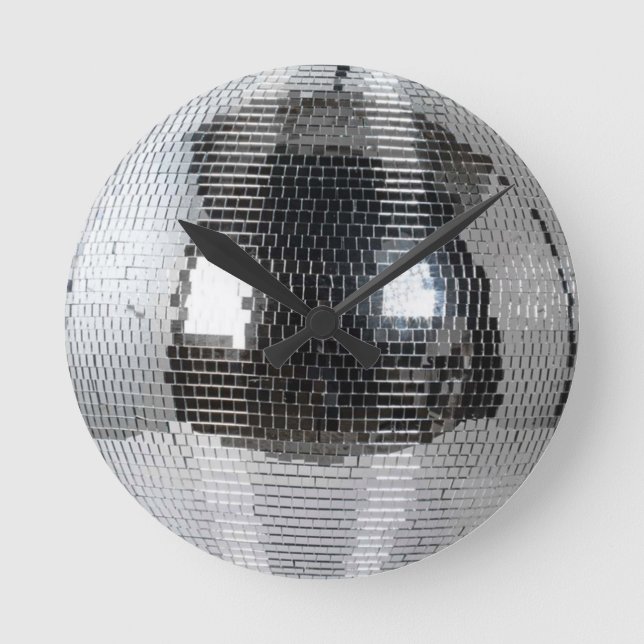 disco ball round clock (Front)