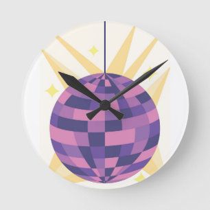 Disco Ball Round Clock