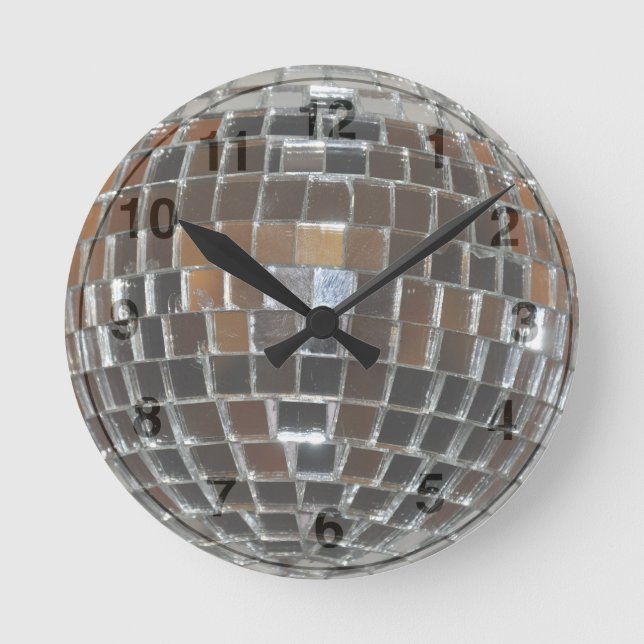 Disco Ball - Round Wall Clock (Front)
