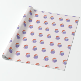 Disco Ball Santa Hat Christmas Gift Wrapping Paper