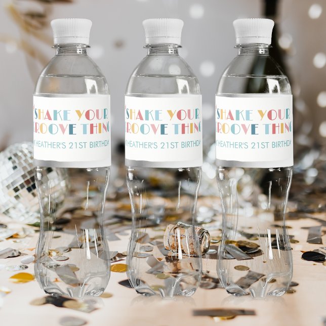 Disco Ball Shake Your Groove Thing Water Bottle Label (Creator Uploaded)