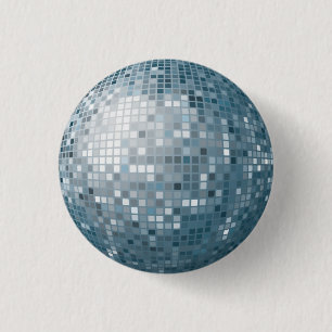 Disco Ball Silver Button