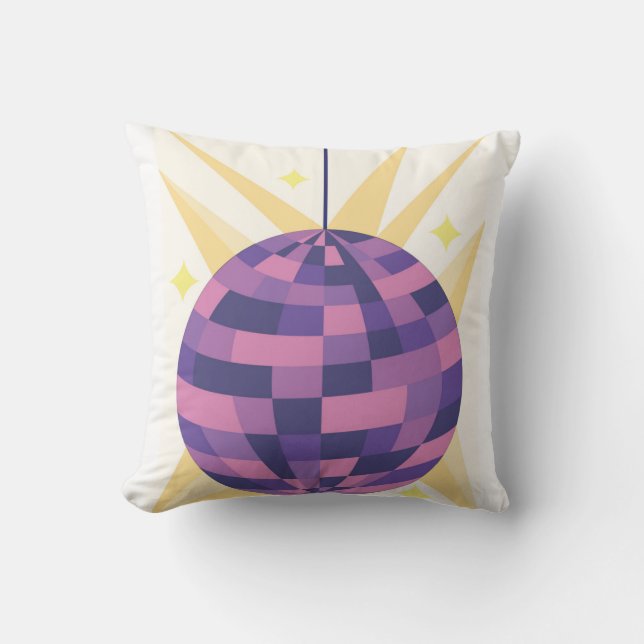 Disco Ball Throw Pillow (Front)