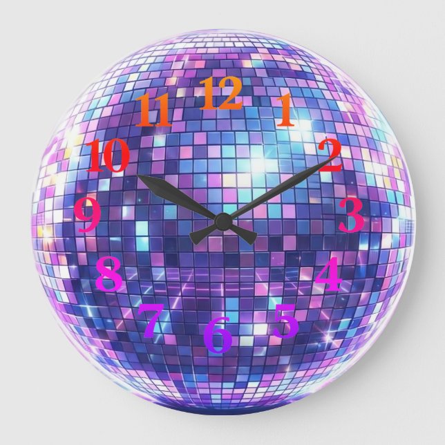 Disco Ball Wall Clock | Customizable  (Front)