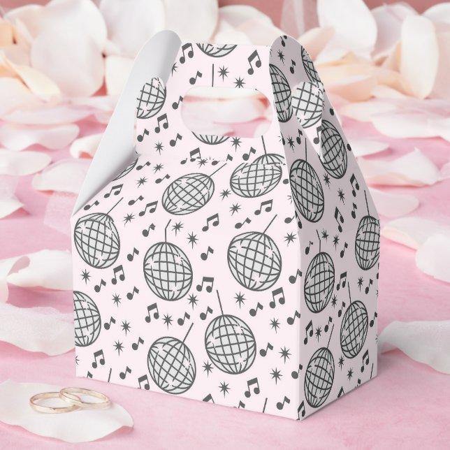 Disco Balls and Music Notes Favor Box (Wedding)