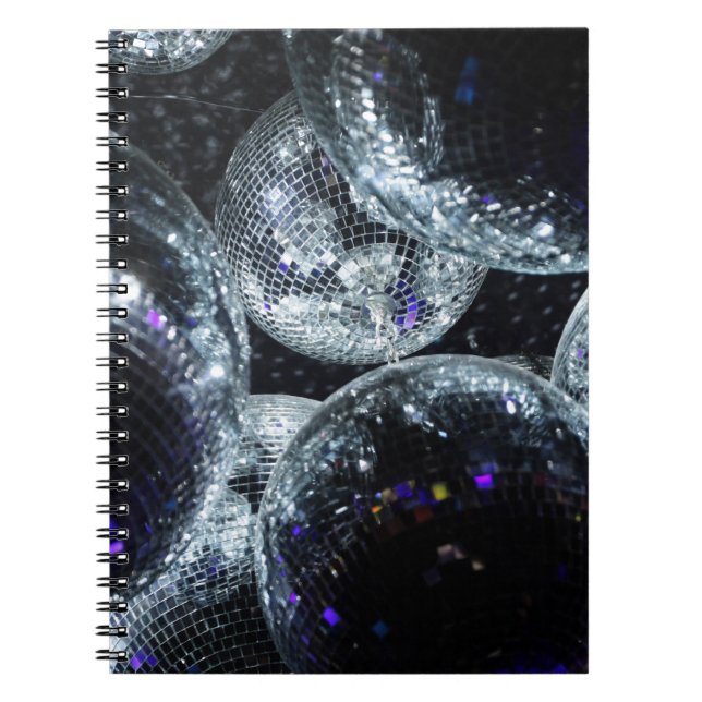 Disco Balls: Dark Party Atmosphere Notebook (Front)