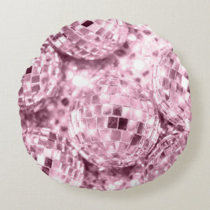 Disco Balls Glam #12 #retro #wall #art Round Pillow