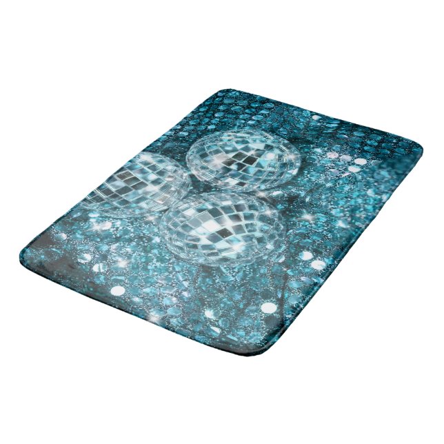 Disco Balls Glam #16 #retro #wall #art  Bath Mat (Angled)