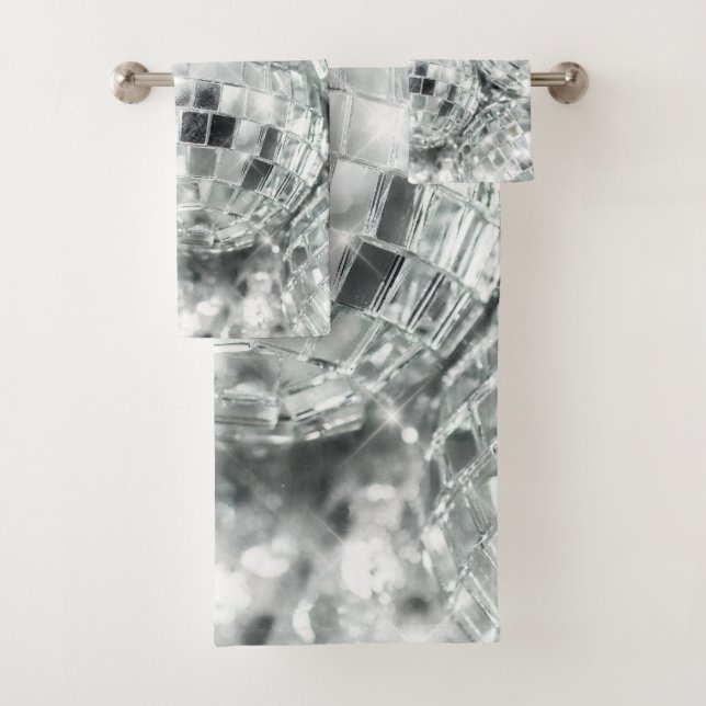 Disco Balls Glam #1 #retro #wall #art Bath Towel Set (Insitu)