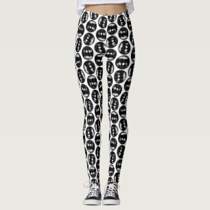 Disco Balls Mirror Ball Pattern CUSTOM BG COLOR Leggings
