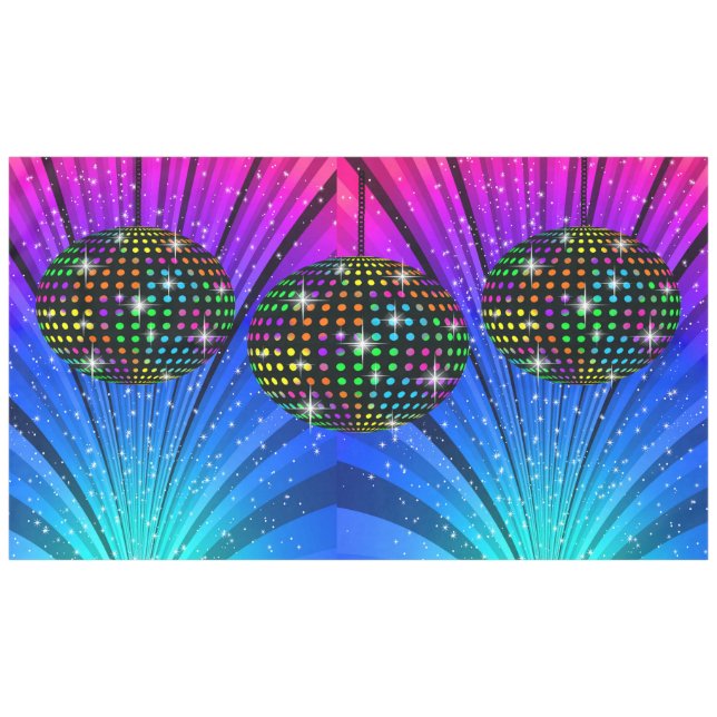Disco Banner, Photo Prop, Tablecloth (Front (Horizontal))