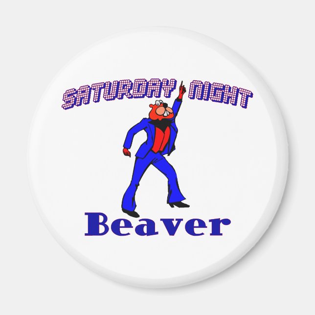 Disco Beaver Magnet (Front)