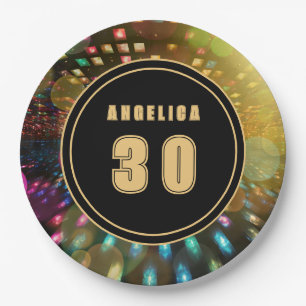 Disco Birthday Paper Plate