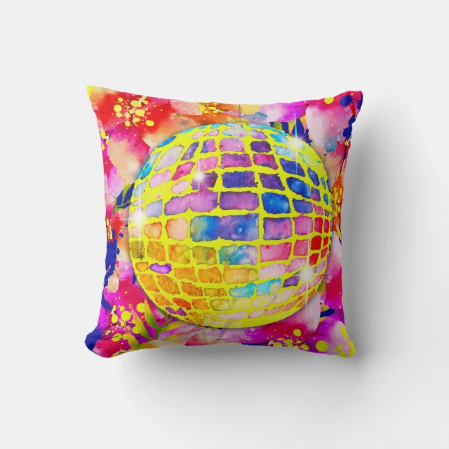 Disco Boogie Floral Pillow (Front)