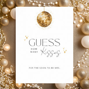 Disco Bridal Shower How Many Kisses Poster