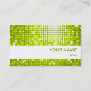 Disco Carreaux Lime carte de visite Bande blanche
