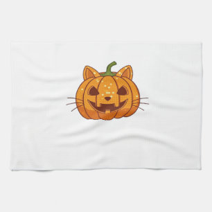 Disco Cat Jack o'Lantern Classic T-Shirt Kitchen Towel