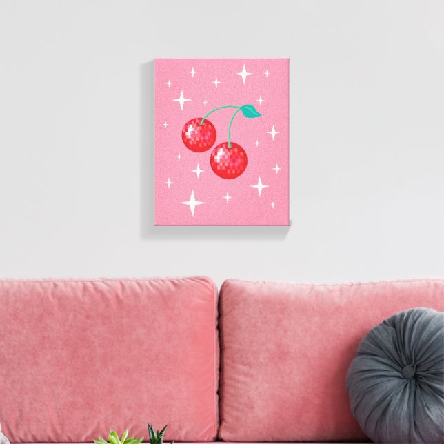Disco Cherry 2 Canvas Print (Insitu(LivingRoom))