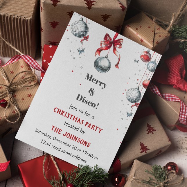 Disco Christmas Party Invitation (Creator Uploaded)