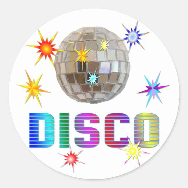 Disco Classic Round Sticker (Front)