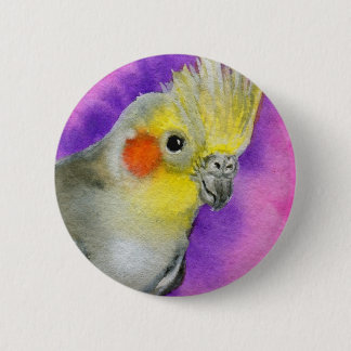 Disco Cockatiel 2 Inch Round Button