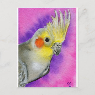 Disco Cockatiel Postcard
