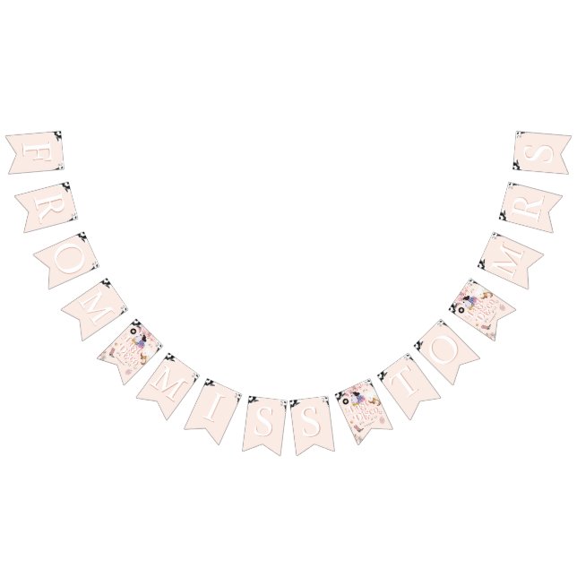 Disco Cowgirl Bachelorette | Miss to Mrs Bunting Flags (All)