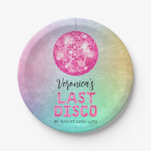 Disco Cowgirl Bachelorette Paper Plate