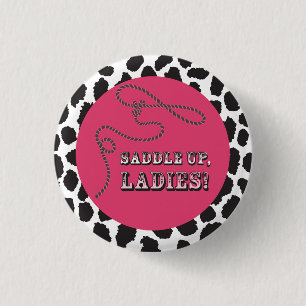 Disco Cowgirl Bachelorette Party 1 Inch Round Button
