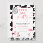 Disco Cowgirl Bachelorette Party, Let's Get Nashty Invitation (Front)