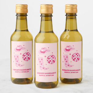 Disco Cowgirl Bachelorette Party Mini Wine Labels