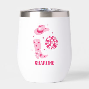 Disco Cowgirl Bachelorette Party Wine Tumblers