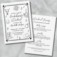 Disco Cowgirl Hand Drawn Bachelorette Party