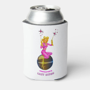 Disco cowgirl  Retro Bachelorette Party T-Shirt Can Cooler