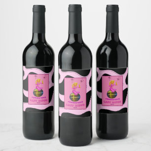 Disco Cowgirl  Retro Bachelorette Party    Wine Label