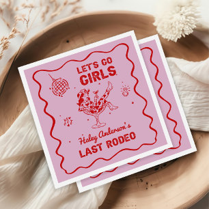 Disco Cowgirl Rodeo Bachelorette Weekend Napkin