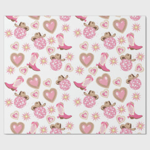 Disco Cowgirl Valentine Wrapping Paper