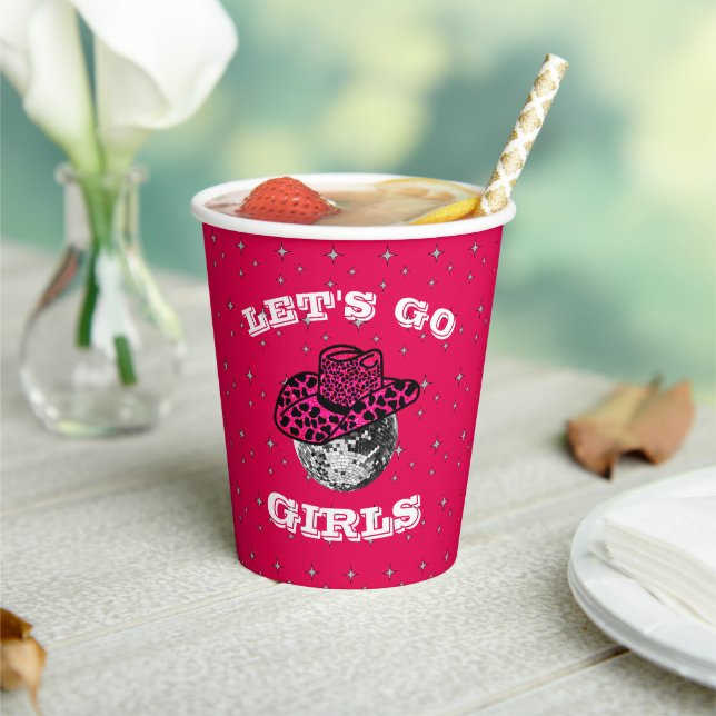 Disco Cowgirl  with stars pattern  Paper Cups (Insitu)