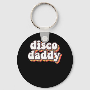 Disco Daddy Groovy Retro Hippie 70s Disco Outfits Keychain